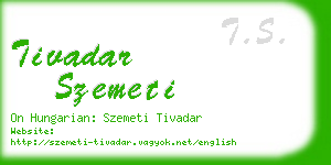 tivadar szemeti business card